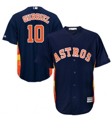 Youth Majestic Houston Astros #10 Yuli Gurriel Replica Navy Blue Alternate Cool Base MLB Jersey