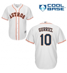 Youth Majestic Houston Astros #10 Yuli Gurriel Replica White Home Cool Base MLB Jersey