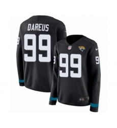 Women's Nike Jacksonville Jaguars #99 Marcell Dareus Limited Black Therma Long Sleeve NFL Jersey