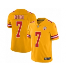 Youth Kansas City Chiefs #7 Harrison Butker Limited Gold Inverted Legend Football Jersey