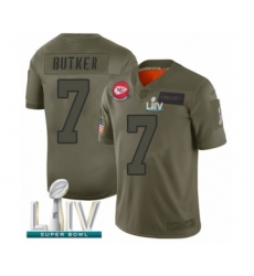 Youth Kansas City Chiefs #7 Harrison Butker Limited Olive 2019 Salute to Service Super Bowl LIV Bound Football Jersey