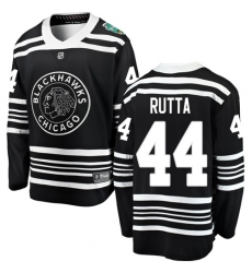 Youth Chicago Blackhawks #44 Jan Rutta Black 2019 Winter Classic Fanatics Branded Breakaway NHL Jersey