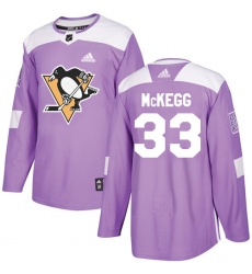 Youth Adidas Pittsburgh Penguins #33 Greg McKegg Authentic Purple Fights Cancer Practice NHL Jersey