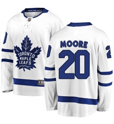Men's Toronto Maple Leafs #20 Dominic Moore Fanatics Branded White Away Breakaway NHL Jersey