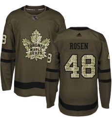 Men's Adidas Toronto Maple Leafs #48 Calle Rosen Authentic Green Salute to Service NHL Jersey