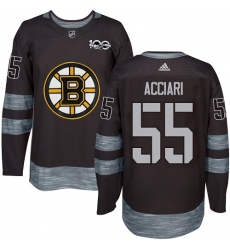 Men's Adidas Boston Bruins #55 Noel Acciari Authentic Black 1917-2017 100th Anniversary NHL Jersey