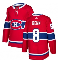 Youth Adidas Montreal Canadiens #8 Jordie Benn Authentic Red Home NHL Jersey