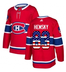 Youth Adidas Montreal Canadiens #83 Ales Hemsky Authentic Red USA Flag Fashion NHL Jersey