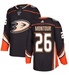 Youth Adidas Anaheim Ducks #26 Brandon Montour Premier Black Home NHL Jersey