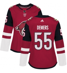 Women's Adidas Arizona Coyotes #55 Jason Demers Premier Burgundy Red Home NHL Jersey
