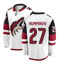 Youth Arizona Coyotes #27 Teppo Numminen Fanatics Branded White Away Breakaway NHL Jersey