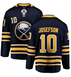 Men's Buffalo Sabres #10 Jacob Josefson Fanatics Branded Navy Blue Home Breakaway NHL Jersey