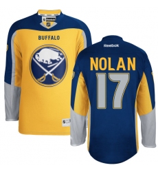 Men's Reebok Buffalo Sabres #17 Jordan Nolan Authentic Gold New Third NHL Jersey
