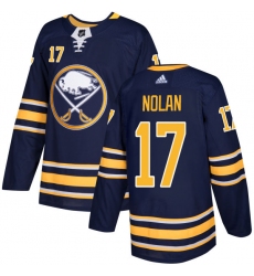 Youth Adidas Buffalo Sabres #17 Jordan Nolan Premier Navy Blue Home NHL Jersey