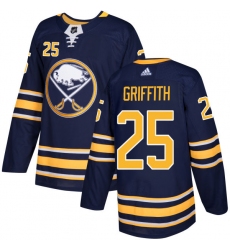 Youth Adidas Buffalo Sabres #25 Seth Griffith Premier Navy Blue Home NHL Jersey