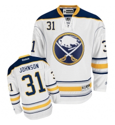 Women's Reebok Buffalo Sabres #31 Chad Johnson Authentic White Away NHL Jersey