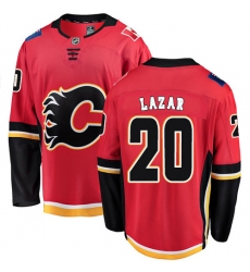 Men's Calgary Flames #20 Curtis Lazar Fanatics Branded Red Home Breakaway NHL Jersey