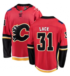 Men's Calgary Flames #31 Eddie Lack Fanatics Branded Red Home Breakaway NHL Jersey