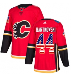 Youth Adidas Calgary Flames #44 Matt Bartkowski Authentic Red USA Flag Fashion NHL Jersey