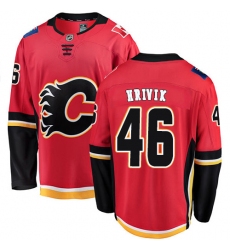 Youth Calgary Flames #46 Marek Hrivik Fanatics Branded Red Home Breakaway NHL Jersey