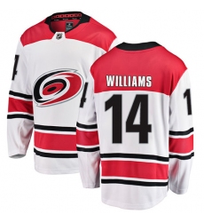 Men's Carolina Hurricanes #14 Justin Williams Fanatics Branded White Away Breakaway NHL Jersey