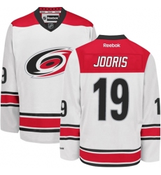 Youth Reebok Carolina Hurricanes #19 Josh Jooris Authentic White Away NHL Jersey