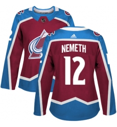 Women's Adidas Colorado Avalanche #12 Patrik Nemeth Authentic Burgundy Red Home NHL Jersey