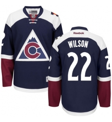 Men's Reebok Colorado Avalanche #22 Colin Wilson Premier Blue Third NHL Jersey
