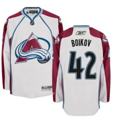Men's Reebok Colorado Avalanche #42 Sergei Boikov Authentic White Away NHL Jersey
