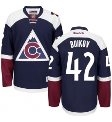 Women's Reebok Colorado Avalanche #42 Sergei Boikov Authentic Blue Third NHL Jersey