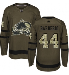 Youth Adidas Colorado Avalanche #44 Mark Barberio Premier Green Salute to Service NHL Jersey