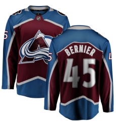 Men's Colorado Avalanche #45 Jonathan Bernier Fanatics Branded Maroon Home Breakaway NHL Jersey