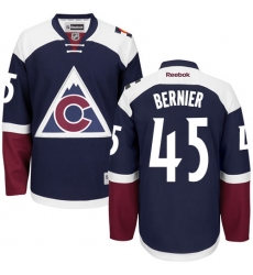 Women's Reebok Colorado Avalanche #45 Jonathan Bernier Authentic Blue Third NHL Jersey
