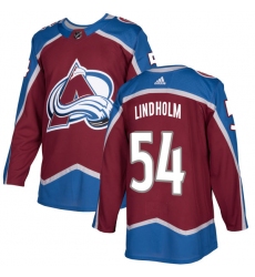 Men's Adidas Colorado Avalanche #54 Anton Lindholm Premier Burgundy Red Home NHL Jersey