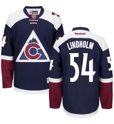 Youth Reebok Colorado Avalanche #54 Anton Lindholm Premier Blue Third NHL Jersey