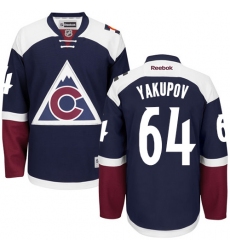 Youth Reebok Colorado Avalanche #64 Nail Yakupov Premier Blue Third NHL Jersey