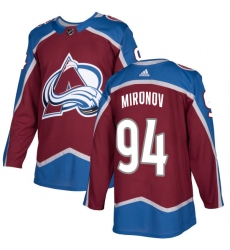 Men's Adidas Colorado Avalanche #94 Andrei Mironov Premier Burgundy Red Home NHL Jersey