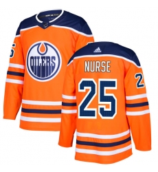 Men's Adidas Edmonton Oilers #25 Darnell Nurse Premier Orange Home NHL Jersey