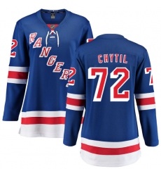 Women's New York Rangers #72 Filip Chytil Fanatics Branded Royal Blue Home Breakaway NHL Jersey