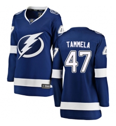 Women's Tampa Bay Lightning #47 Jonne Tammela Fanatics Branded Royal Blue Home Breakaway NHL Jersey