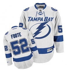 Women's Reebok Tampa Bay Lightning #52 Callan Foote Authentic White Away NHL Jersey