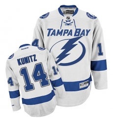 Youth Reebok Tampa Bay Lightning #14 Chris Kunitz Authentic White Away NHL Jersey