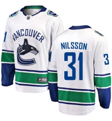 Men's Vancouver Canucks #31 Anders Nilsson Fanatics Branded White Away Breakaway NHL Jersey