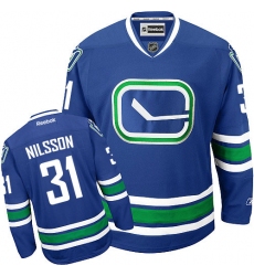 Youth Reebok Vancouver Canucks #31 Anders Nilsson Premier Royal Blue Third NHL Jersey