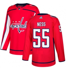 Men's Adidas Washington Capitals #55 Aaron Ness Premier Red Home NHL Jersey