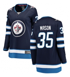 Women's Winnipeg Jets #35 Steve Mason Fanatics Branded Navy Blue Home Breakaway NHL Jersey