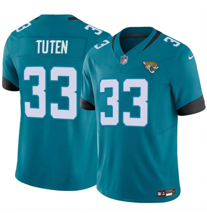 Men's Jacksonville Jaguars #33 Bhayshul Tuten Teal 2024 Vapor Untouchable Limited Football Stitched Jersey
