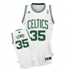 Women's Adidas Boston Celtics #35 Reggie Lewis Swingman White Home NBA Jersey