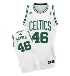 Men's Adidas Boston Celtics #46 Aron Baynes Swingman White Home NBA Jersey