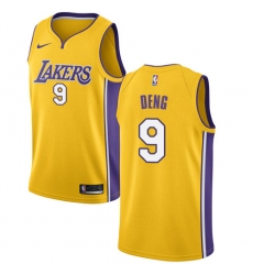 Women's Nike Los Angeles Lakers #9 Luol Deng Swingman Gold Home NBA Jersey - Icon Edition